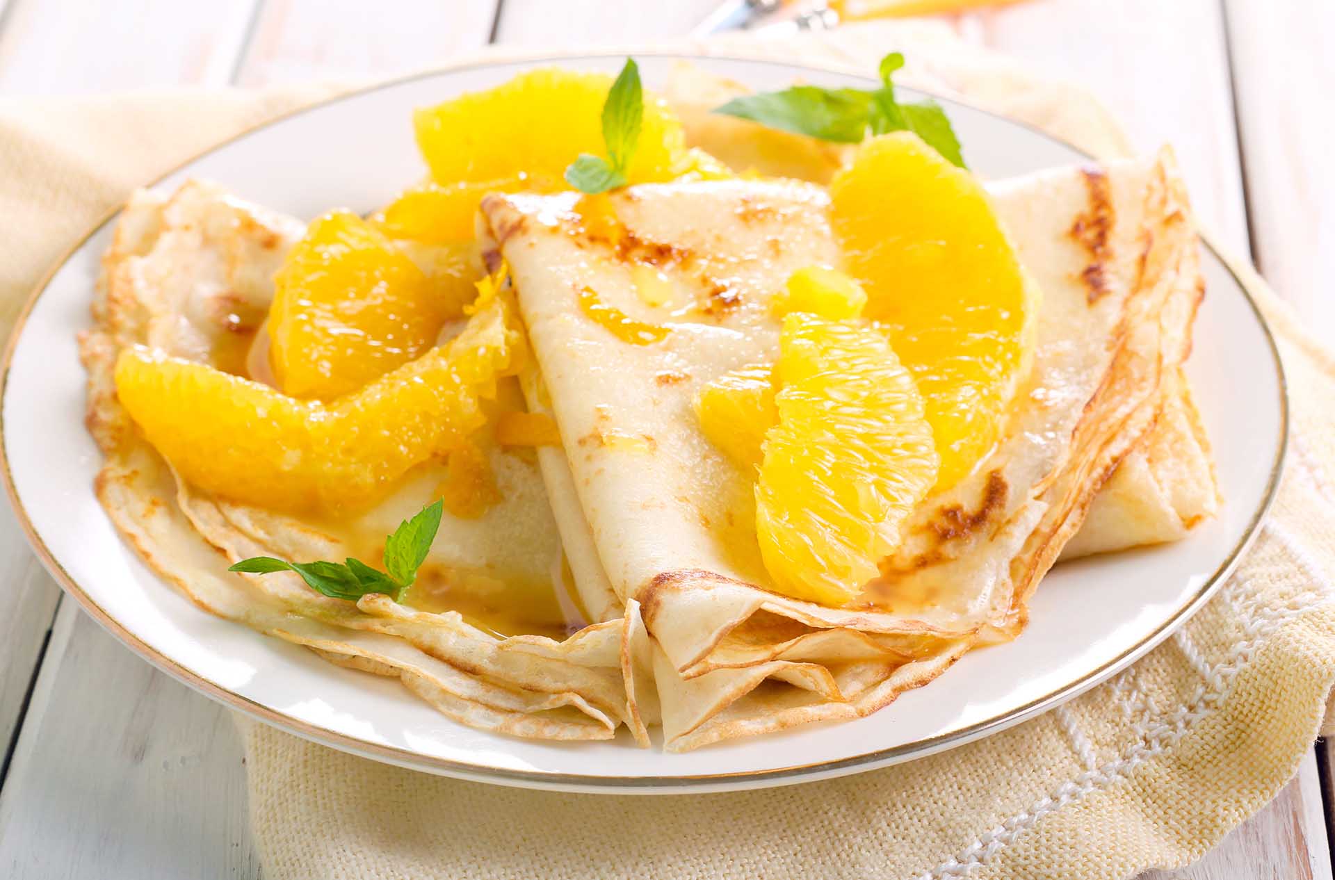 Dairy-free Coconut Crepes With Orange Sauce Recipe 