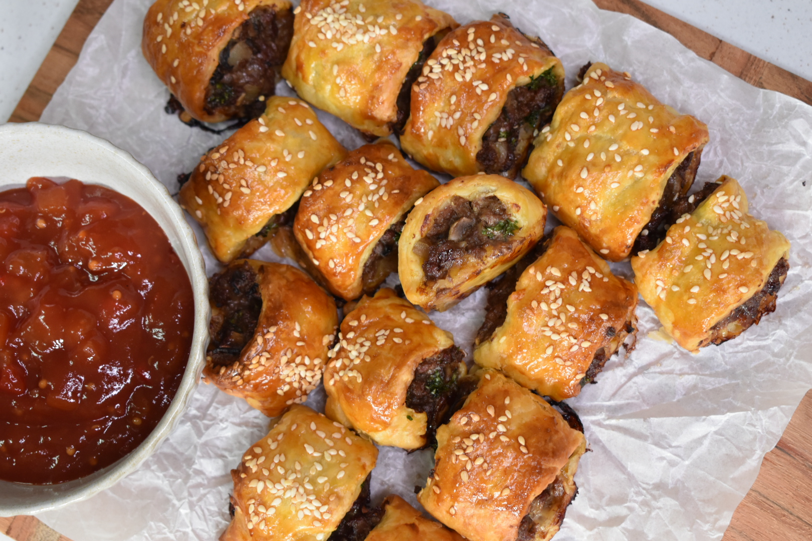 Beef & mushroom sausage rolls Recipe | Buy West Eat Best